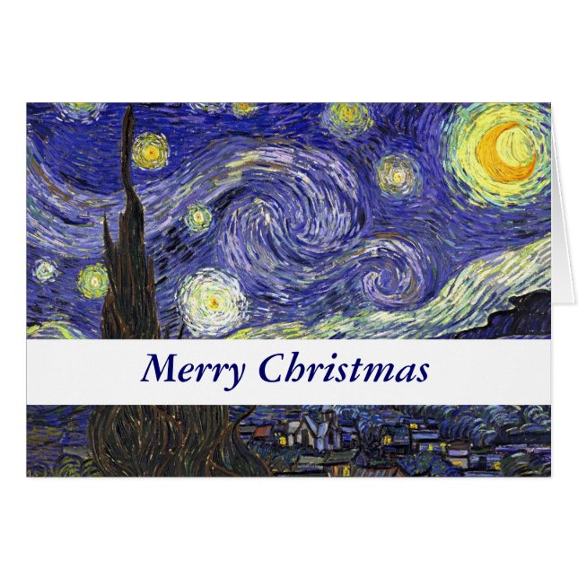 Sterrennacht Kerstmis, feestdag (Voorkant Horizontaal)