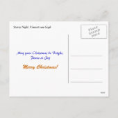 Sterrennacht Kerstmis, feestdag Feestdagenkaart (Achterkant)