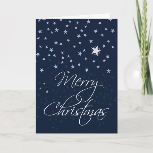 Sterrennacht Kerstmis Kaart (Voorkant)