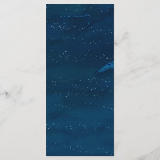 Sterrennacht Kerstmis menu Kaart (Achterkant)