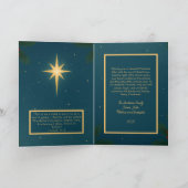 Sterrennacht Kerstnacht Kerstfeest Kaart (Binnen)