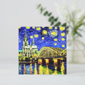 Sterrennacht Keulen Duitsland Kathedraal (Staand voorkant)