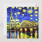 Sterrennacht Keulen Duitsland Kathedraal (Achterkant)