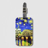 Sterrennacht Keulen Duitsland Kathedraal Bagagelabel (Voorkant (verticaal))