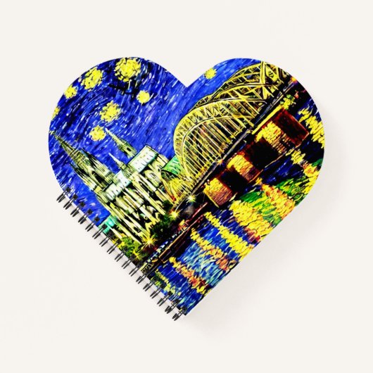 Sterrennacht Keulen Duitsland Kathedraal Notitieboek (Voorkant)