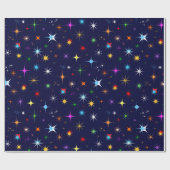 Sterrennacht kleurloos naadloos patroon cadeaupapier (Vlak)