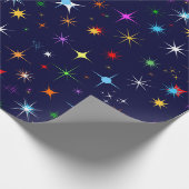 Sterrennacht kleurloos naadloos patroon cadeaupapier (Hoek)