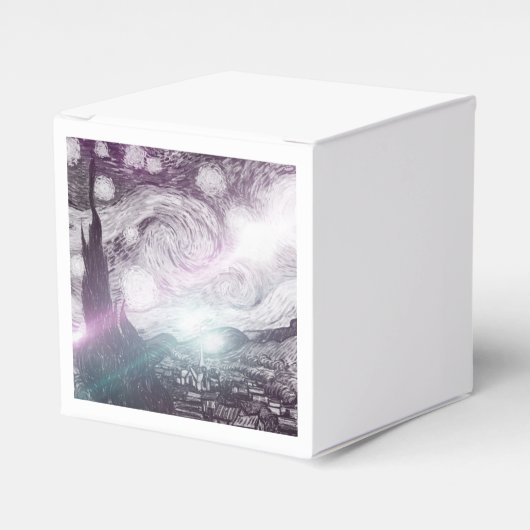 Sterrennacht lampjes bedankdoosjes (Voorkant Zijde)