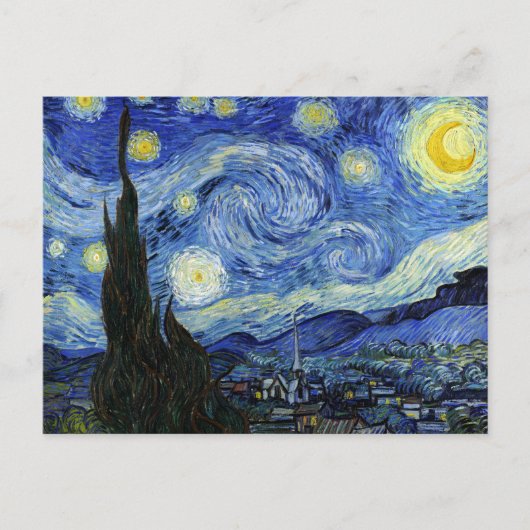Sterrennacht Landschap Vincent van Gogh Briefkaart (Voorkant)