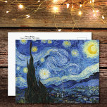 Sterrennacht Landschap Vincent van Gogh Briefkaart<br><div class="desc">Een briefkaart met Sterrennacht (1889), een post-impressionistisch olieverfschilderij van Vincent van Gogh (1853-1890). Een schilderij van het uitzicht buiten het raam van de kamer van Van Gogh in het sanitorium in Saint-Remy-de-Provence, Zuid-Frankrijk. De Sterrennacht van Vincent van Gogh is een van de meest gevierde schilderijen in de kunstgeschiedenis. Zijn tijdloze...</div>