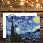 Sterrennacht Landschap Vincent van Gogh Briefkaart<br><div class="desc">Een beeldend briefkaart met Sterrennacht (1889), een post-impressionistisch olieverfschilderij van Vincent van Gogh (1853-1890). Een schilderij met het uitzicht buiten het raam van Van Goghs kamer in het sanatorium in Saint-Remy-de-Provence, Zuid-Frankrijk. De Sterrennacht van Vincent van Gogh is een van de meest gevierde kunstwerken in de kunstgeschiedenis. De tijdloze schoonheid,...</div>