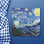 Sterrennacht Landschap Vincent van Gogh Glazen Onderzetter<br><div class="desc">Een glazen onderzetter met het post-impressionistische schilderij van de Nederlandse schilder Vincent van Gogh (1853-1890),  Sterrennacht (1889). Een avondlandschap met een sterrenhemel en halve maan.</div>