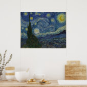 Sterrennacht Large Canvas Vincent Van Gogh Poster (Keuken)