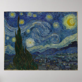 Sterrennacht Large Canvas Vincent Van Gogh Poster