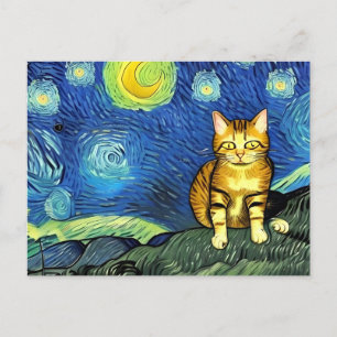 Sterrennacht Leuke Vincent Van Gogh Kat Briefkaart