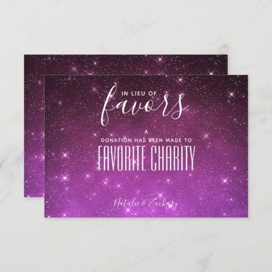 Sterrennacht liefdadigheidsinstelling in Lieu van (Voorkant / Achterkant)