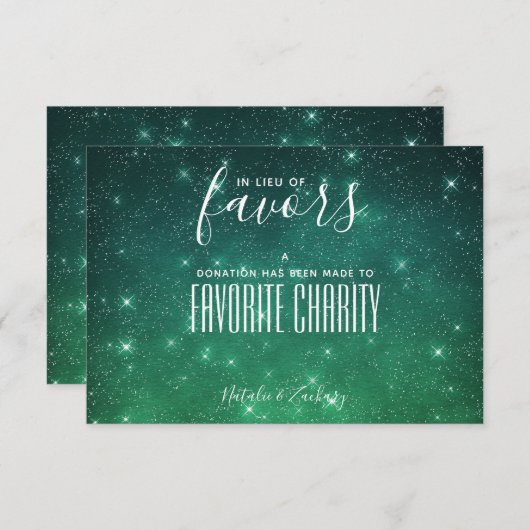 Sterrennacht liefdadigheidsinstelling in Lieu van  (Voorkant / Achterkant)