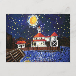Sterrennacht Light House Briefkaart