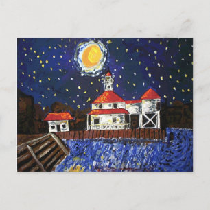 Sterrennacht Light House Briefkaart