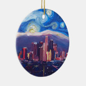 Sterrennacht Los Angeles California Keramisch Ornament (Rechts)