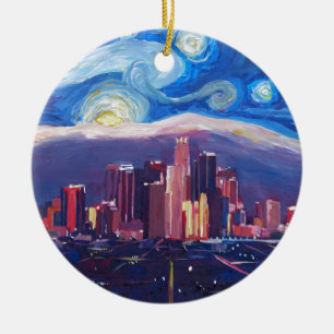 Sterrennacht Los Angeles California Keramisch Ornament