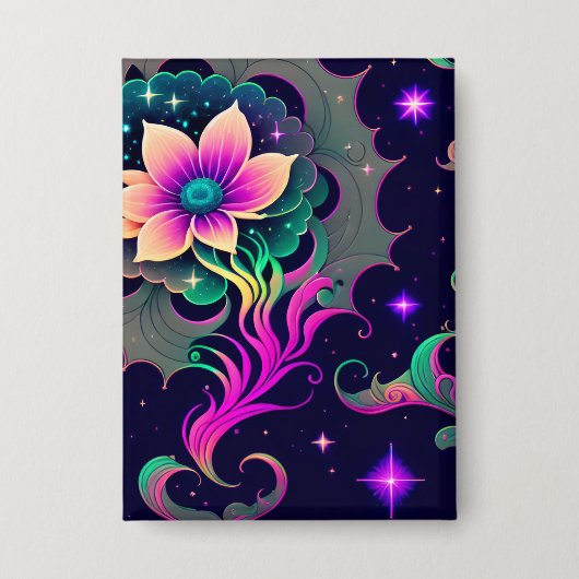 Sterrennacht Lotus Flower Button (Voorkant)