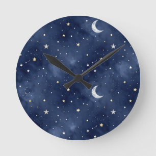 Sterrennacht Maan Constellaties Patroon Ronde Klok