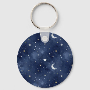 Sterrennacht Maan Constellaties Patroon Sleutelhanger