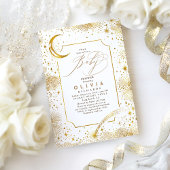 Sterrennacht Maan Mystiek Hemels Baby shower Kaart