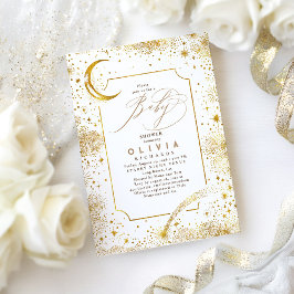 Sterrennacht Maan Mystiek Hemels Baby shower Kaart