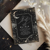 Sterrennacht Maan Mystiek Hemels Baby shower Kaart