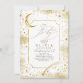 Sterrennacht Maan Mystiek Hemels Baby shower Kaart (Voorkant)