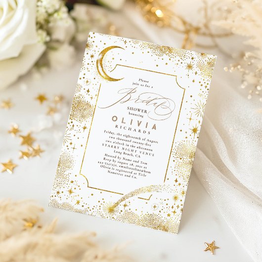 Sterrennacht Maan Mystiek Hemels Vrijgezellenfeest Kaart