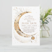 Sterrennacht Maan Mystieke Hemelse Verjaardag Kaart (Staand voorkant)