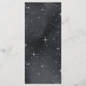 Sterrennacht maanfasen bruiloft plat menu (Achterkant)