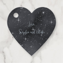 Sterrennacht maanfasen hemelhuwelijk bedankjes labels