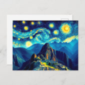Sterrennacht Machu Picchu Peru Briefkaart (Voorkant / Achterkant)