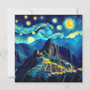 Sterrennacht Machu Picchu Peru Kaart