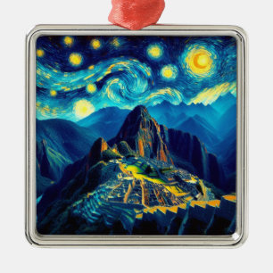 Sterrennacht Machu Picchu Peru Metalen Ornament