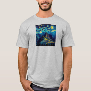 Sterrennacht Machu Picchu Peru T-shirt