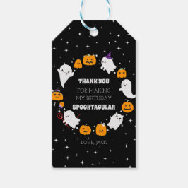 Sterrennacht met Ghosts&Pumpkins Halloween Cadeaulabel