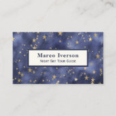 Sterrennacht met gouden sterren visitekaartje (Voorkant)