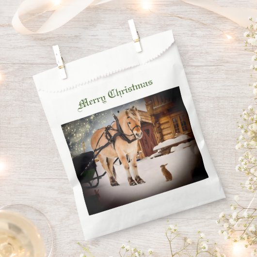 Sterrennacht met Kerstmis op de boerderij met paar Bedankzakje (Geknipt)