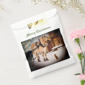 Sterrennacht met Kerstmis op de boerderij met paar Bedankzakje (Gezegeld)