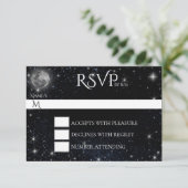 Sterrennacht met Moon RSVP-kaart RSVP Kaartje (Staand voorkant)