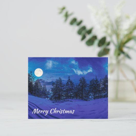 Sterrennacht met volle maan in het bos (Staand voorkant)