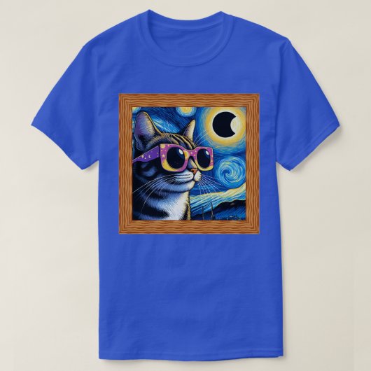 Sterrennacht met zonnebril in eclips t-shirt (Design voorkant)