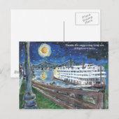 Sterrennacht Mississippi Queen Ansichtkaart Briefkaart (Voorkant / Achterkant)