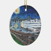 Sterrennacht Mississippi Queen Keramisch Ornament (Rechts)