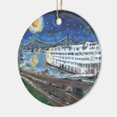 Sterrennacht Mississippi Queen Keramisch Ornament (Links)